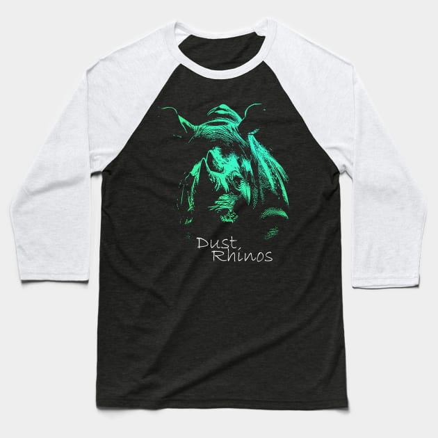 Dust Rhinos Emerald Rhino Baseball T-Shirt by Dust Rhinos Swag Store